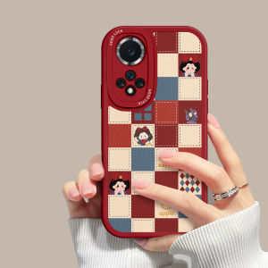 Huawei Honor 50 Phone Case Cartoon Snow White Plaid Design Full Cover Soft Silicone Anti-Fall Protection Compatible with 50 pro X50i V40