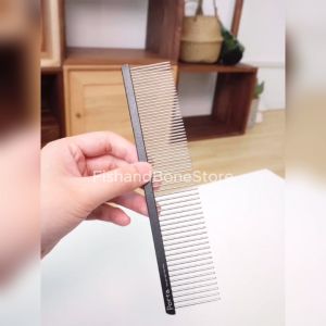 Fish & Bone Petio หวีสแตนเลส 2-in-1 หวีสางขน Grooming & สุนัข 2-in-1 หวีสางขน