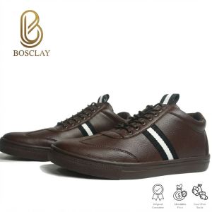 SEPATU KASUAL PRIA SEPATU BERTALI BOSCLAY BNW STRIP Black Brown Sneakers COCOK UNTUK SEMI-FORMAL OUTFIT