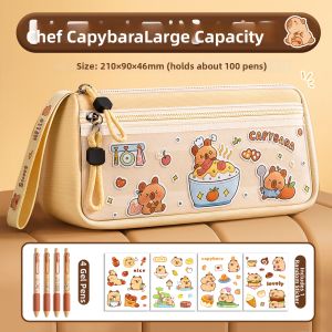 MINGZHUO | Large Capacity School Girls 2026 New Version Triangular Stationery Bag Boys Suitable High Appearance