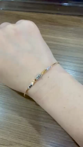 Poh Heng Jewellery 22K Celestial Whispers Bangle in Yellow White Gold [Price By Weight]
