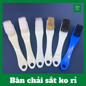Bàn chải sắt không rỉ cán nhựa cầm tay cọ rửa vệ sinh vết bẩn cứng đầu