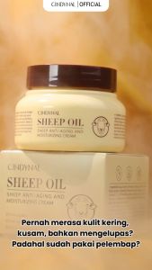 Cindynal Sheep Oil Moisturizing Cream Skin Barrier Moisturizer Goat Milk Anti Aging / Melembapkan Mencerahkan Atasi Kerut 120g