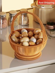 WUBUWEI | Rattan-Weaved Handmade Basket with Handle