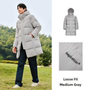 Semir | Windproof Waterproof Oil-Resistant Anti-Stain Mens Down Jacket Winter New Long Loose Hooded