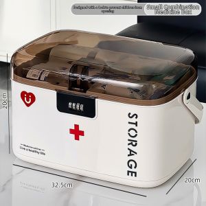 Secure Large Capacity Pill Organizer Home Medication Box