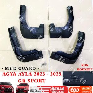 Mud Guard Agya Ayla GR SPORT 2023 2024 2025 Karpet Lumpur Mudguard Non Bodykit Hitam .