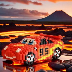 1025 Piece Lightning Car Building Blocks Set - Perfect for Office Decoration Living Room Display Holiday Gifts School Rewards