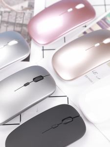 Dual Mode 2.4Ghz Wireless Bluetooth 2 In 1 Cordless Mice Rechargeable mute mouse for macbook iPad Tablet laptop gaming ultra-thin