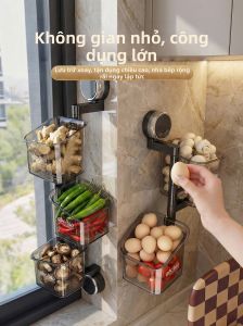 youqin | Wall-Mounted Garlic And Ginger Storage Organizer No-Drill