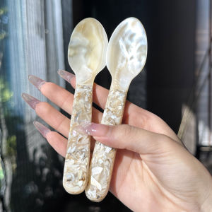 Luxurious Handmade Shell Spoon Large Snail Spoon Moonlight Mule Sea Snail Spoon for Restaurant Use And Daily Gifts