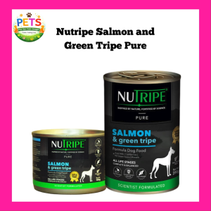 Nutripe Salmon and Green Tripe Pure (Gum-free) 185g/390G Dog Wet Food for All Life Stages