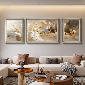 YASISHA | Modern American Style Luxury Abstract Art Background Wall Triple Panel Painting