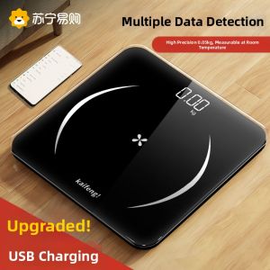 KaiFeng High Precision Rechargeable Electronic Weight Scale Body Fat Analyzer Student Weight Loss Smart Scale Home Use
