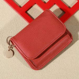 Genuine Leather Women Wallet Small Zipper Coin Wallet Female Short Cow Leather Women Purse Card Money Bag Gift for Women
