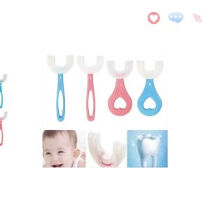 1/2/3/4pcs Kids Toothbrush for Training Teeing Silicone Bristles Massage Gums