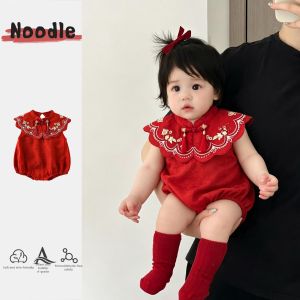 Summer Celebration New Chinese Style Baby Romper
