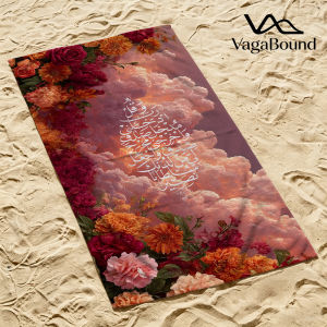 Floral Cloud Verse Quick Drying Beach Towels Ultra Lightweight Fast-drying Super Absorbent It is a must-have item for summer