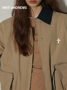 Color Block Notched Collar Womens Blouse