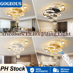 GOGEOUS LED ceiling lights modern design with Remote Control 3 Colors Dimmable ceiling light for living room bedroom dining room Center Light Bedroom Light Chandelier for House leiling lamp indoor lighting