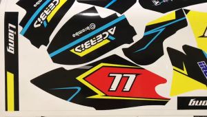 Decal Stiker Klx 150s Variasi Striping Custom Dekal Klx 150 D-A1-245