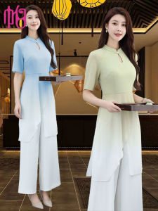 Elegant Spa Beauty Therapist Work Uniform Womens Summer New Foot Bath Health Care Center Massage Technician Outfit