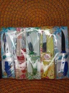 vania souvenir..Isi 50 Pcs Pisau Buah Tajam Kemas Plastik Dengan Alas Cantik Unik Dan Murah/souvenir pisau buah / souvenir alat dapur/ souvenir