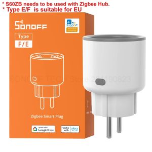 Sonoff | SONOFF S60ZB IPlug Zigbee Smart Plug Energy Monitoring Wireless Socket Timer Smart Switch Voice Control Google Home Alexa