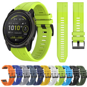 สายนาฬิกาข้อมือซิลิโคนสำหรับ Garmin ENDURO 3อุปกรณ์เสริมสำหรับ Garmin Fenix 8 E 47มม. 51มม. 7 7X Pro 6 6X 5 QuickFit สาย26มม. 22มม.