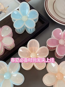 Jepit Rambut Wanita Motif Bunga Kamboja Jedai Rambut 8CM Women Hairclip Aksesoris Rambut Wanita