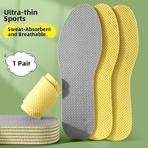 Sports Shoe Insoles Womens Mens Summer Thin Breathable Sweat Absorbent Anti-Odor Latex Soft Bottom Comfortable Barefoot Wear