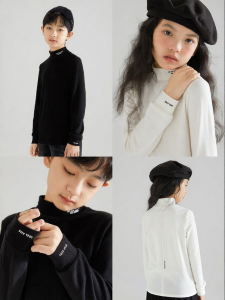 MUCMUKN | Antibacterial Warmth-retaining Kids Half-high Collar Undershirt
