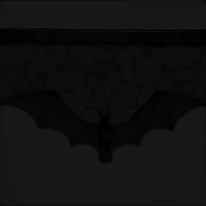 1/2/4Pcs Halloween Lace Curtain Gothic Bat Tablecloth Fireplace Scarf Window Cover For Party Home Decoration Cobweb Halloween