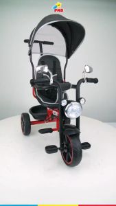 Sepeda Roda Tiga Anak PMB T35 Harley Musik & Lampu Adjustable Canopy