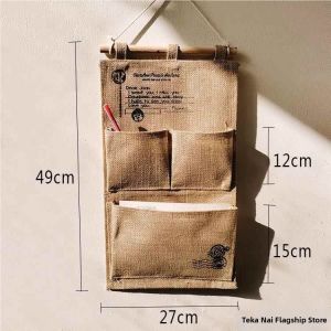 TEKANAI | Túi Treo Tường Lưu Trữ Vintage Jute