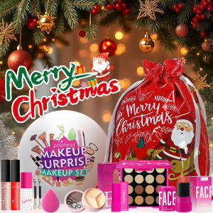 POPFEEL Christmas Surprise Makeup Ball Gift Set-9-Piece Cosmetic Collection with Eyeshadows and Lipsticks - Perfect Holiday Gift