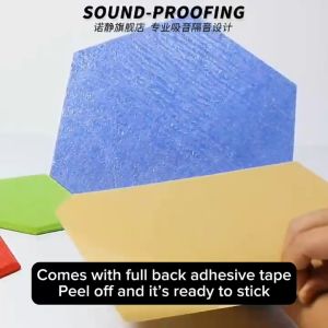 Self-adhesive Hexagon Soundproof Acoustic Panel Stickers Home Studio Insulation Decoration/Fireheart Warrior