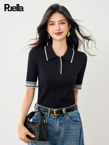 puella | Retro Color Block Fitted Knitwear