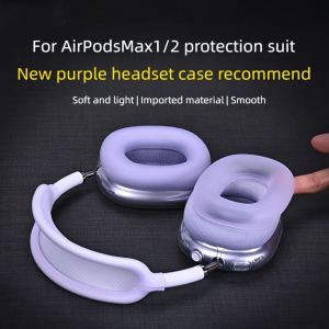 [4pcs Protective Cover for AirPods Max] Translucent Silicone Protective Cover for AirPods Max Headbeam and TPU Earcup Covers Compatible with AirPods Max