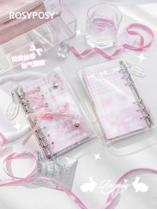 RosyPosy Detachable Ring Binder Notebook Cute Girl Heart Student Diary Learning Plan Pocket Size Copy Book High Aesthetic Value