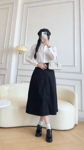 [MUA 2 GIẢM 70K] Chân Váy Nữ Dáng A Midi Phối Đỉa Công Sở Trẻ Trung Thanh Lịch Gmorning - GUMAC YVF01052 - YVG05072