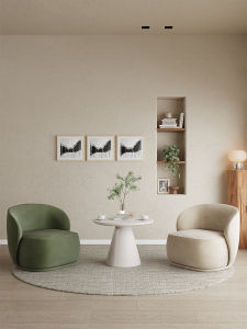 French Cream Style Casual Hotel Reception and Sales Office Negotiation Armchair Beauty Salon Reception Sofa and Tea Table Combination