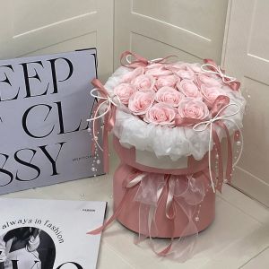 Eternal Flower Rose Bouquet Elegant Simulated Soap Flower Birthday Gift for Girlfriend Best Friend Fragrant Style Creative Present