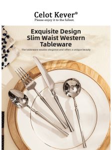 Luxury Minimalist Stainless Steel Flatware Set 4pcs