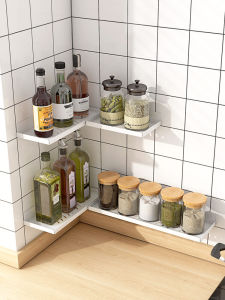 Không Khoan Treo Tường Giá Đựng Gia Vị Hiện Đại Tối Giản Nhà Bếp Xả Kho Gắn Cửa Sổ Người Tổ Chức Kim Loại Quý 1 Lớp