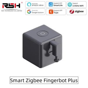 Tuya Zigbee Fingerbot Plus Smart Fingerbot Switch Button Pusher APP Timer Voice Control Works with Alexa Google Home Assistant