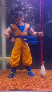 Bandai | 22Cm Dragon Ball Z Son Goku Action Figure With Power Pole Pvc Hand Painted Collectible Model Desktop Car Interior Decor Display