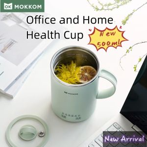 MOKKOM 500ml Health Cup Kettle Straw Thermos Pot Travel Multifunction Multi Cooker Slow Healthy Milk Tea Coffee