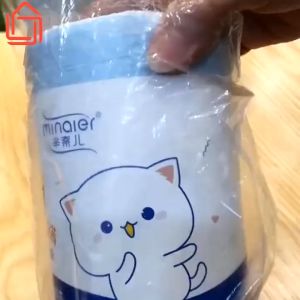 Cuộn 100 Túi Đựng Rác Có Dây Kéo Mèo Minaier. Túi Dày Dai Chống Rò Rỉ Nước Rác. Bao Rác Sinh Học Tự Phân Hủy 45x50cm