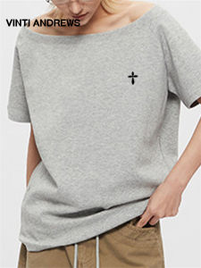 Stylish Off-Shoulder Asymmetric Tee Shirt